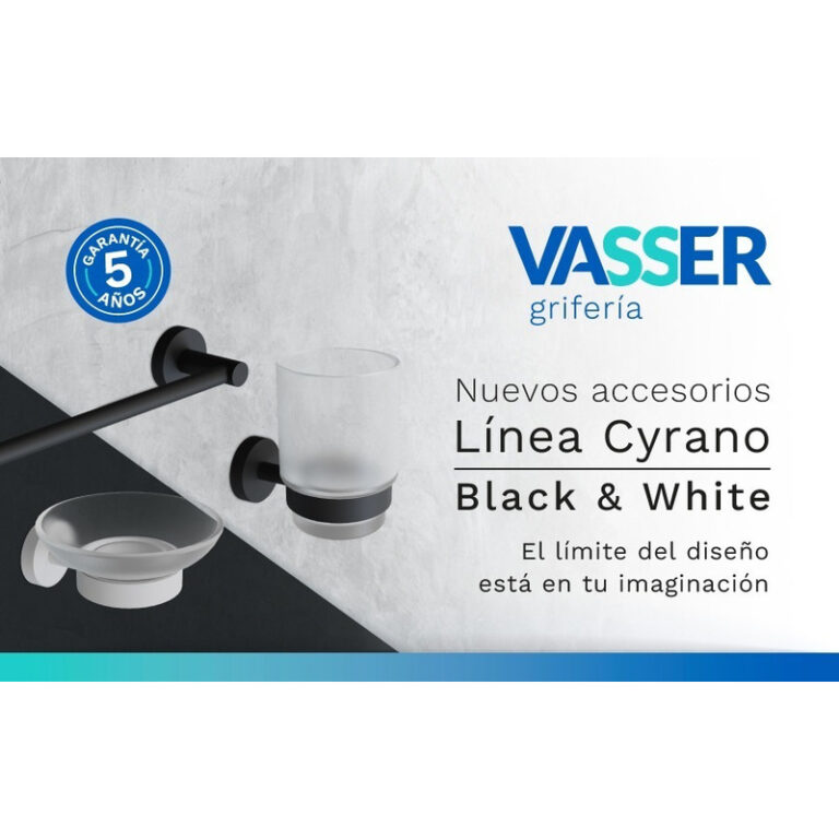 Accesorio Para Bano Vasser Cyrano Portarollo 13/1849.ng - Imagen 6