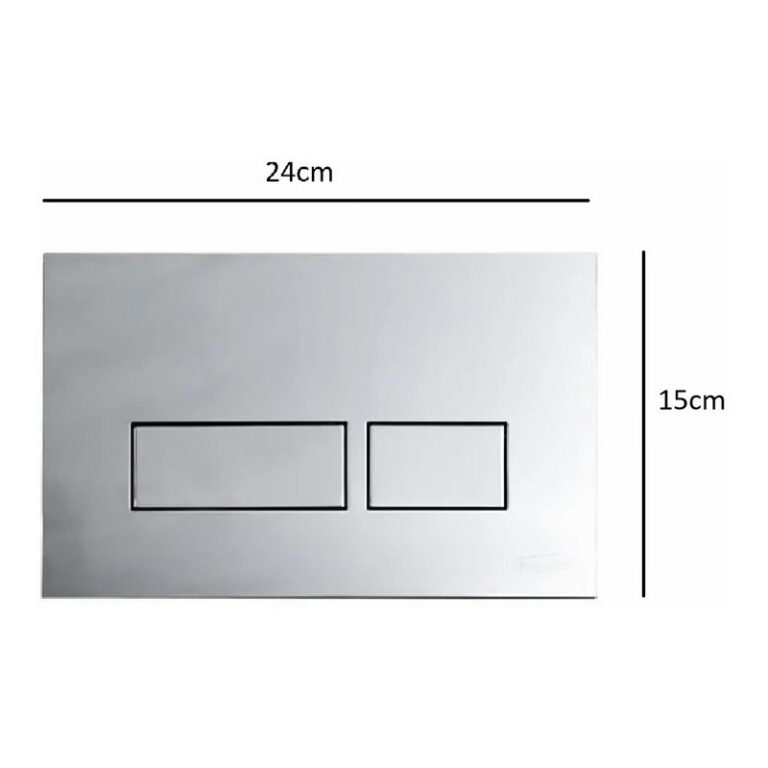 Tapa Tecla Ferrum Dual Deposito Embutir Rectangular Chicas - Imagen 2