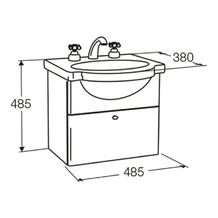 Vanitory Con Mueble Ferrum Venecia Colgar De 48 Cm Wengue - Imagen 2