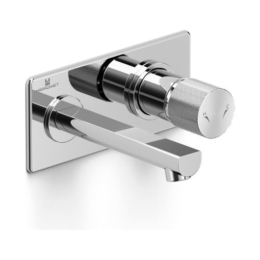 Griferia Lavatorio Pared Monocoman Hidromet Texture 9880crcr