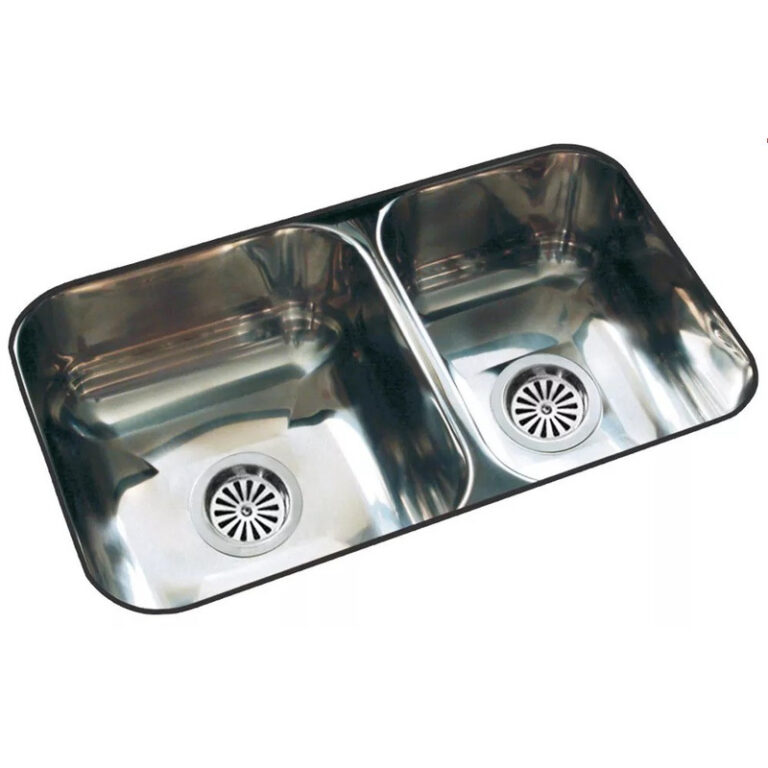 Pileta De Cocina Johnson Doble Acero 430 Rr63 Bajo Mesada - Imagen 5