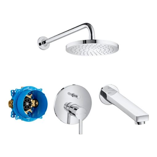 Griferia Roca Naia Ducha Embutir Con Transferencia Cromo