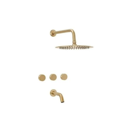 Griferia Peirano Fabric Ducha Embutir Dorado 80-100g