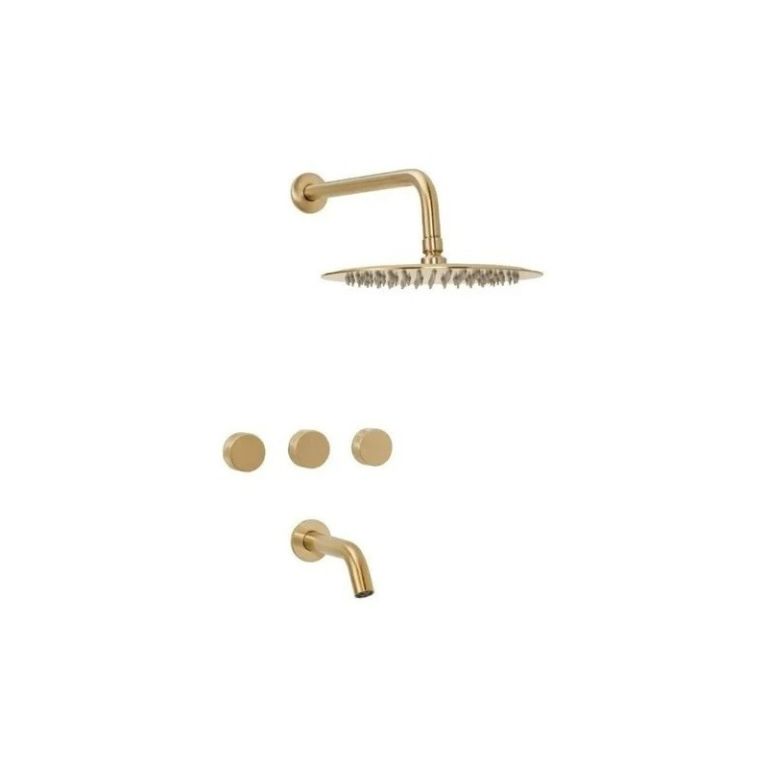 Griferia Peirano Fabric Ducha Embutir Dorado 80-100g