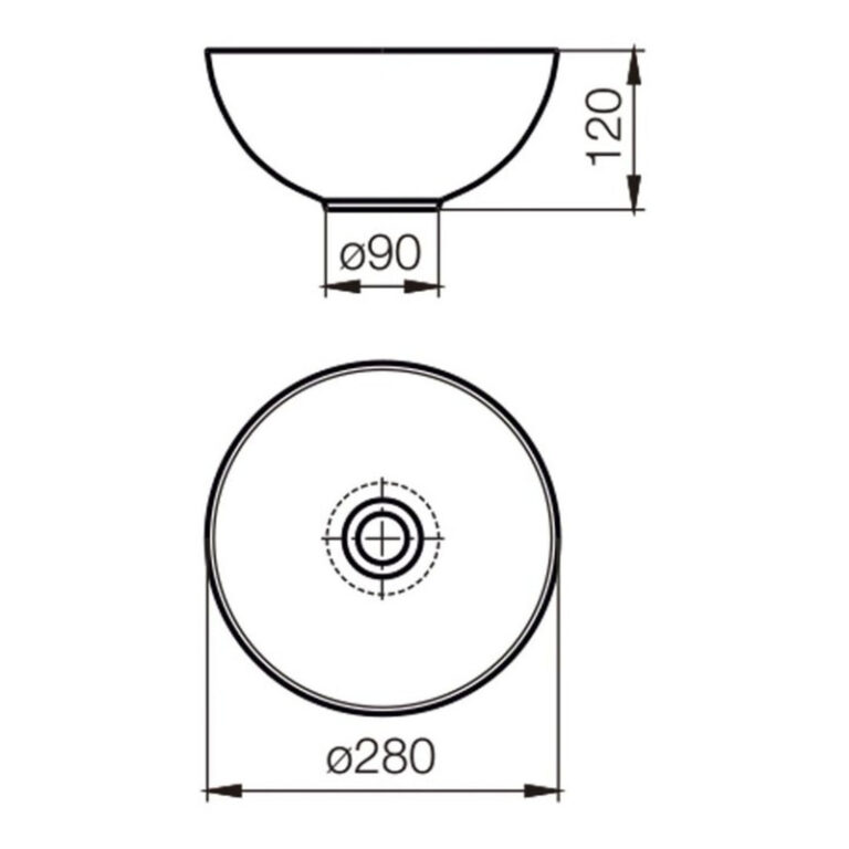 Bacha De Apoyo Ferrum Tori Vasija Mini Blanca Lk933 - Imagen 3