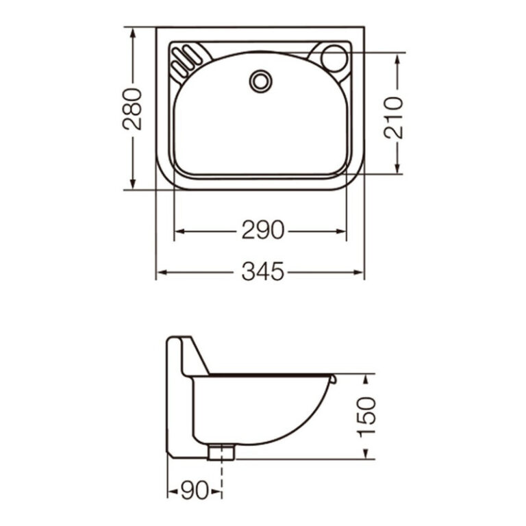 Lavatorio Colegial Ferrum Infantil Lco1 Loza Color Blanco - Imagen 2
