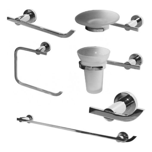 Set Accesorios Baño Hidromet Look - 6 Piezas Kit
