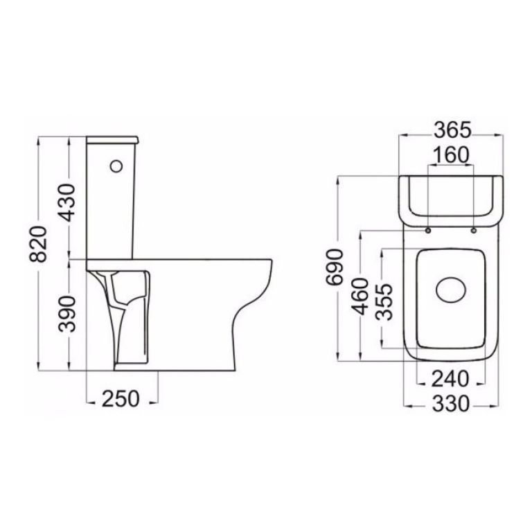 Combo Trento Ferrum Bidet Inodoro Largo Deposito Apoyo Blanc - Imagen 2