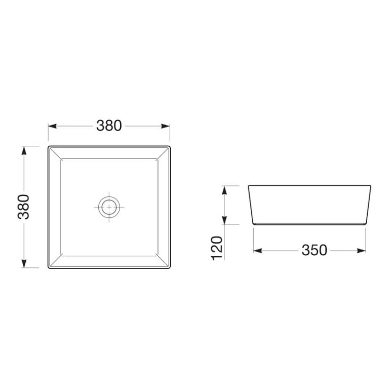 Bacha Roca Kira Square Bacha De Apoyo Lavatorio - Imagen 2