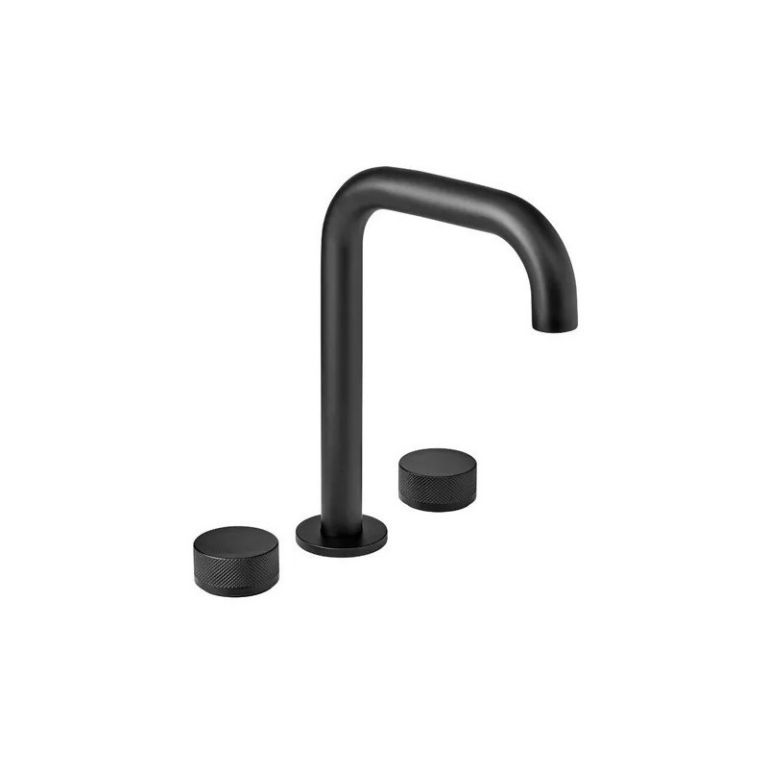 Griferia Peirano Fabric Lavatorio Mesada Negra 60-100n