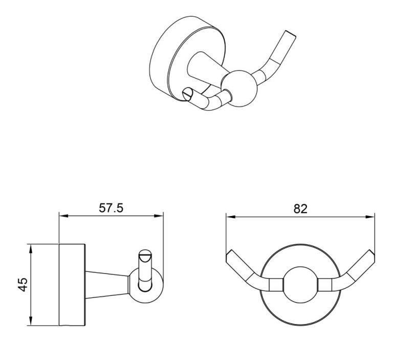 Percha Baño Peirano Stick 19030 Cromo Baño Adhesivo - Imagen 2