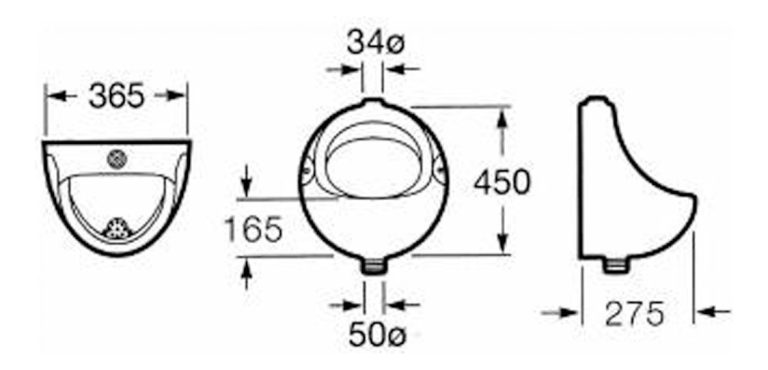 Mingitorio Roca Apolo Urinario Porcelana - Imagen 3