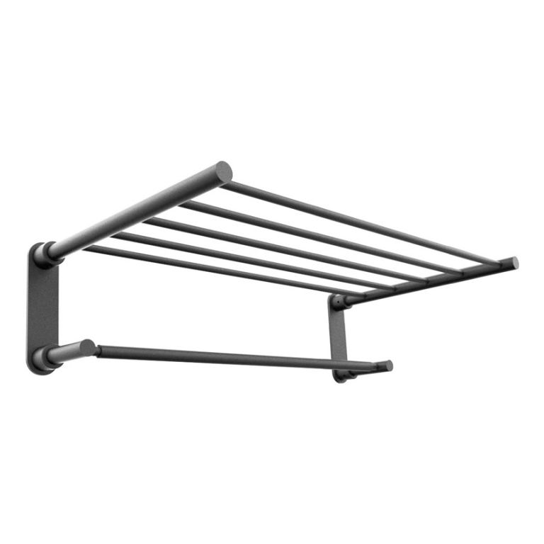 Repisa Con Toallero Barral Hidromet Black 45cm