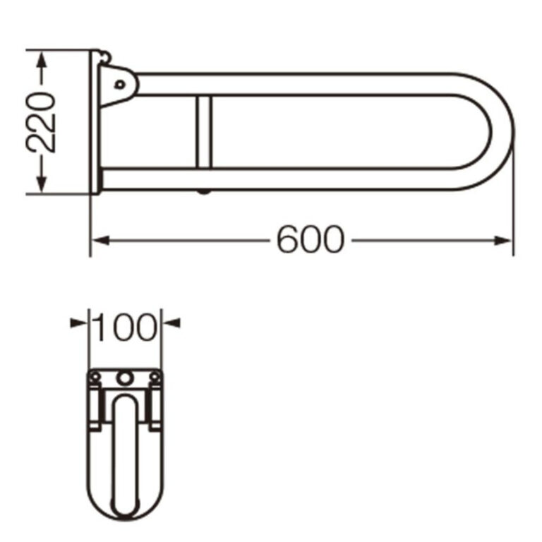 Barral Rebatible Accesorio Ferrum Espacio 60 Cm Blanco Vteb - Imagen 2