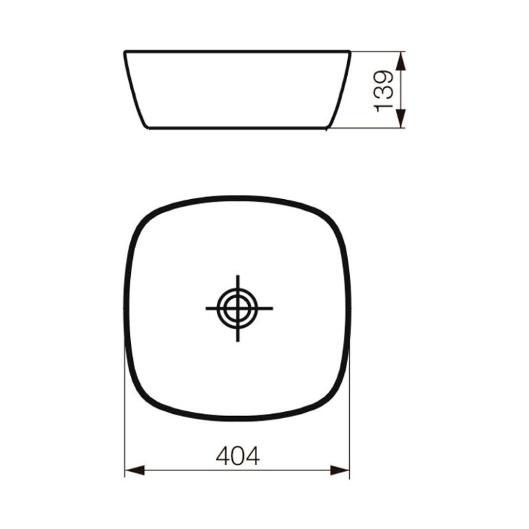 Bacha Ferrum Tori Symi Cuadra Slim 40x40 Apoyo Baño Lk434 - Imagen 2