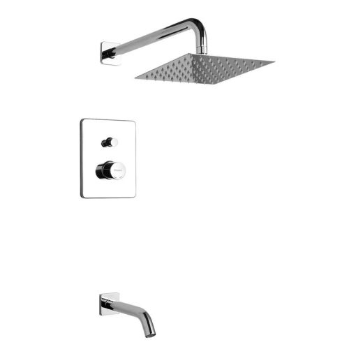 Griferia Piazza Lounge Cromo Monocomando Ducha Embutir C/t