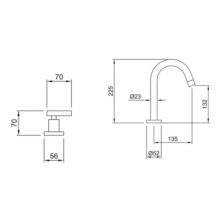Griferia Peirano Adra Lavatorio Mesada Cromo 60-162 - Imagen 2