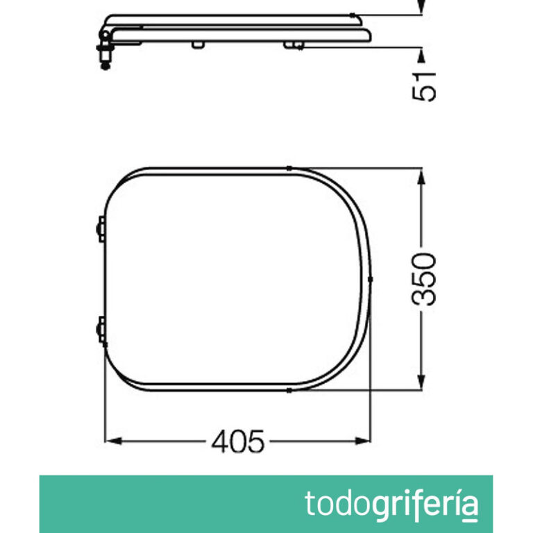 Asiento Tapa De Inodoro Ferrum Bari Herrajes Metalicos Tkxmc - Imagen 2