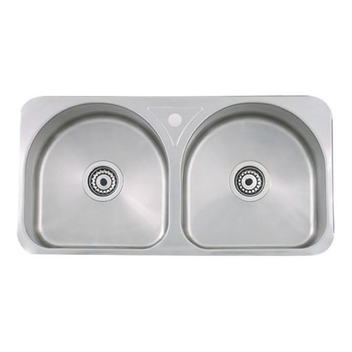 Bacha Cocina Mi Pileta 605 Doble Acero Inoxidable Lujo