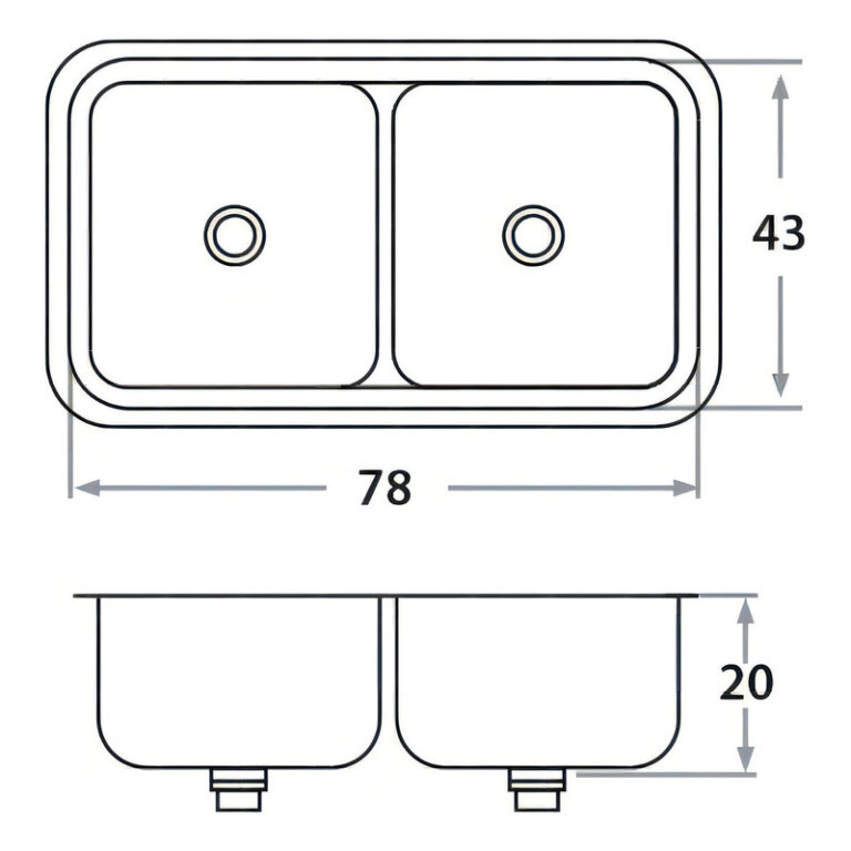 Bacha Acero Inoxidable Mi Pileta 406e Encastrable Doble Lujo - Imagen 3