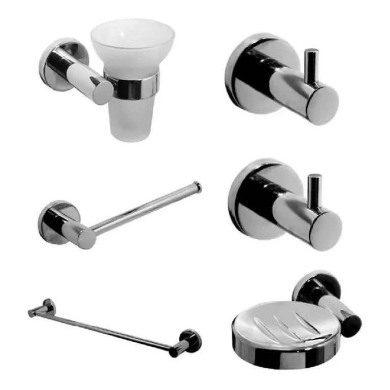 Set Accesorios Baño Hidromet Dynamic - 6 Piezas Kit