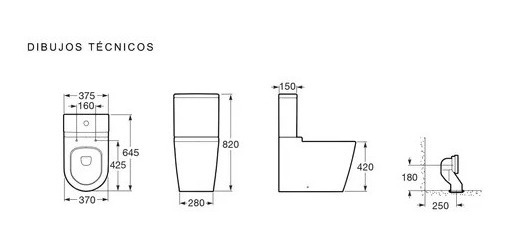 Inodoro Largo Roca Inspira Baño Loza Sanitario - Imagen 2