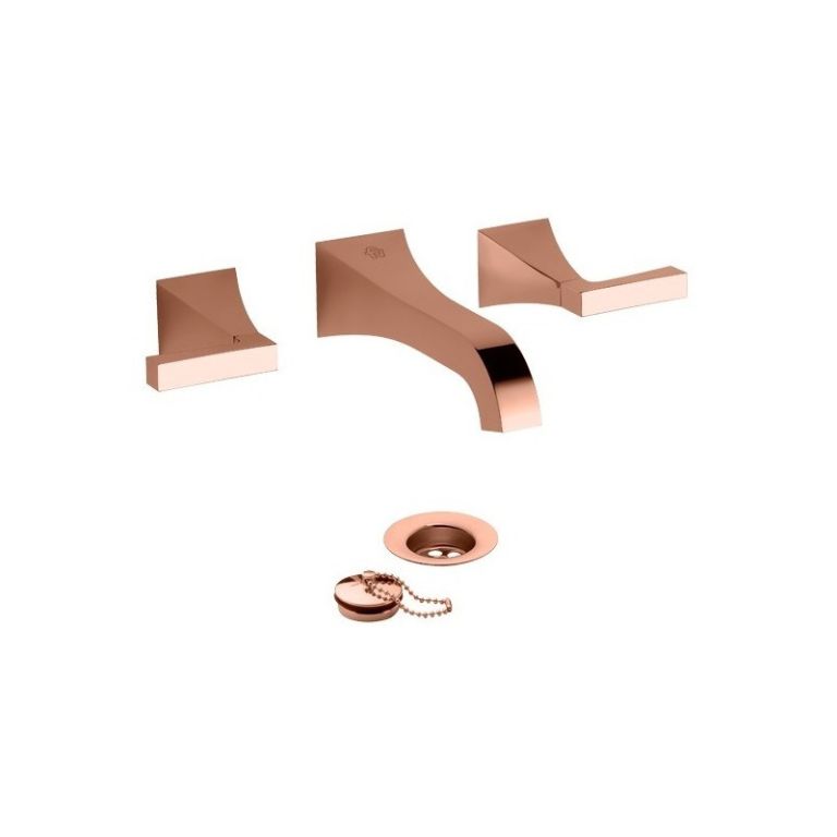 Griferia Fv Urbano Lever Rose Gold Lavatorio Pared