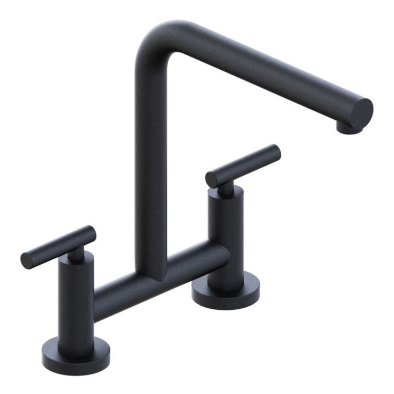 Griferia Hidromet Sun Lever Black Cocina Pico Recto 4561negr