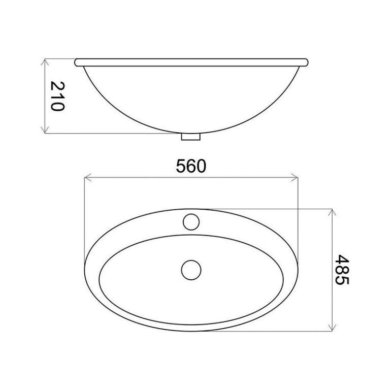 Bacha Sobre Mesada Piazza Con Agujero S105 Baño - Imagen 2