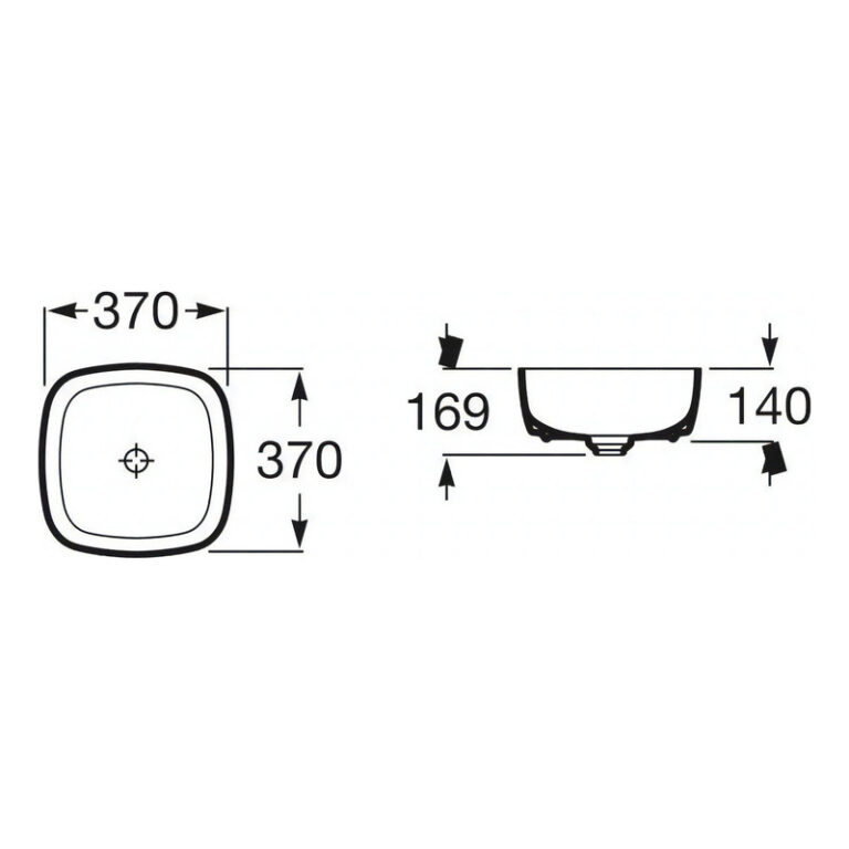 Bacha Lavatorio Roca Inspira Soft Apoyo Loza Sobre Encimera - Imagen 4