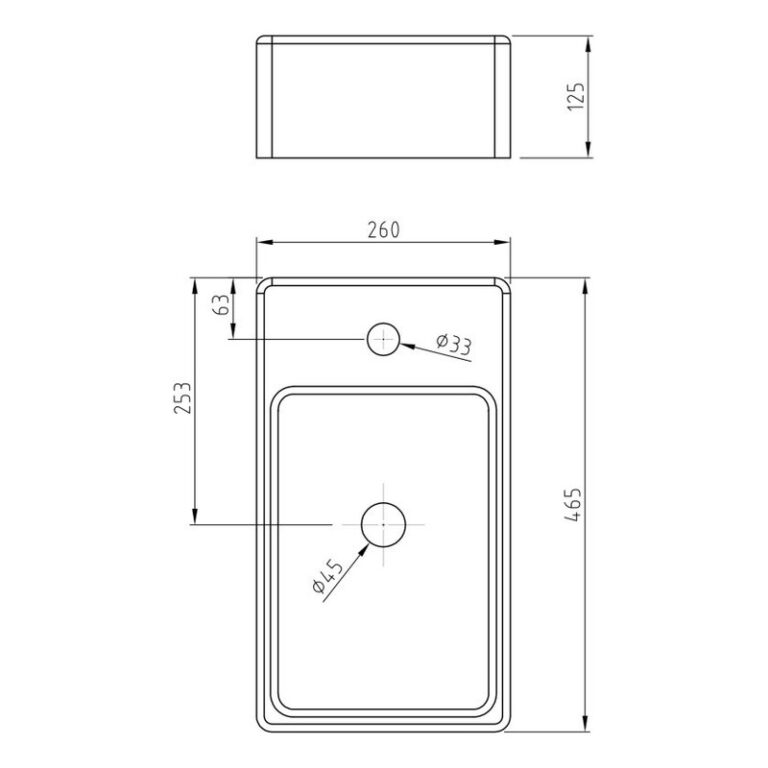 Bacha Peirano De Bano Para Apoyar Rectangular Bch13 - Imagen 4
