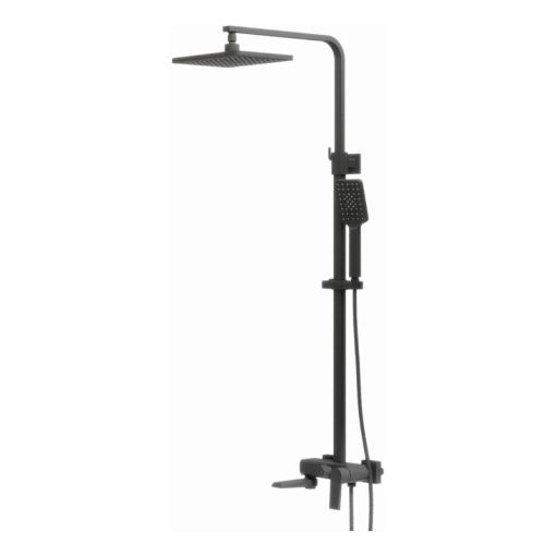 Griferia Vasser Zafiro Black Ducha Con Barral Y Duchador