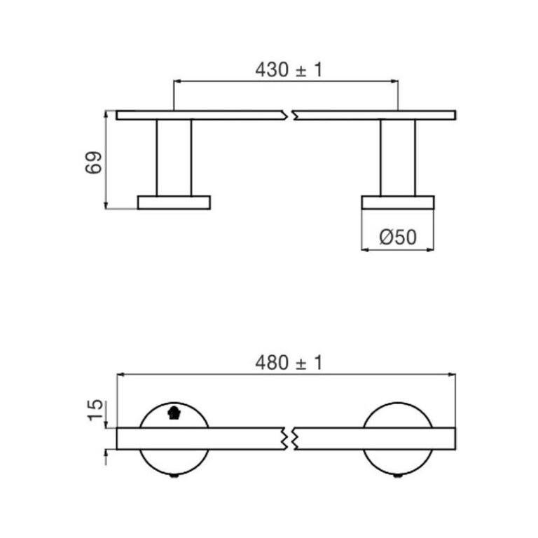 Toallero Barral Fv Nebraska Triades Metalico 164/c3 Acabado Brillante - Imagen 2