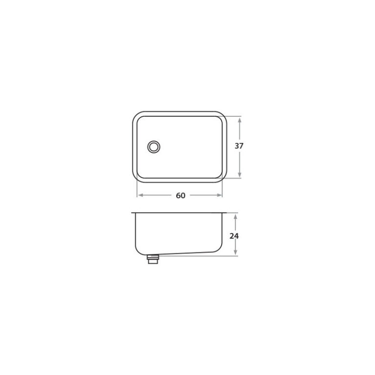Bacha Cocina Acero Simple Inoxidable Mi Pileta 410p 60x37x24 - Imagen 2