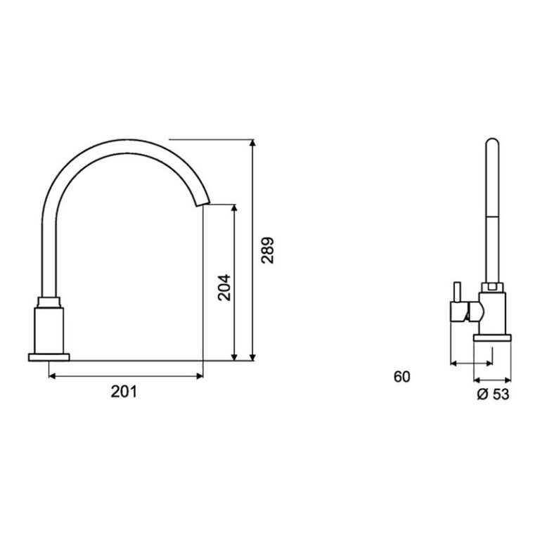 Griferia Hidromet Mini Cucina Monocomando Pico Bar Plateado Cromado - Imagen 3