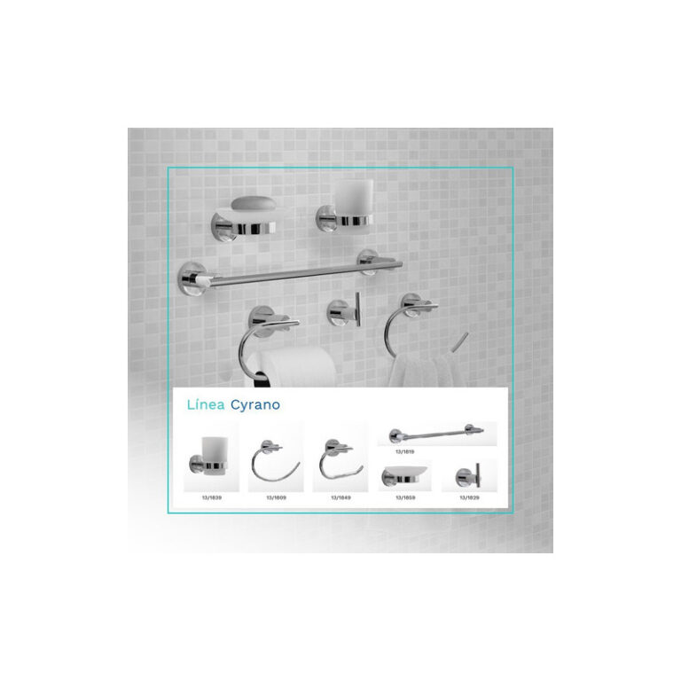 Toallero Barral Metal Vasser Cyrano Cromo 13/1819 - Imagen 3