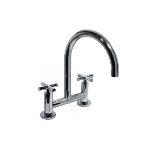 Griferia Hidromet Sun Cruz Cocina Pico Curvo