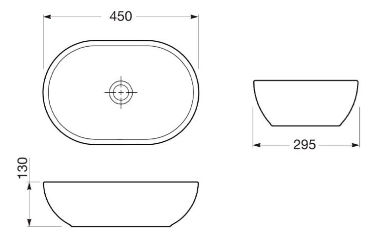 Bacha Roca Lea Oval Mesada De Apoyo Baño Blanca - Imagen 2