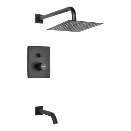 Griferia Piazza Lounge Negro Monocomando Ducha Embutir C/t