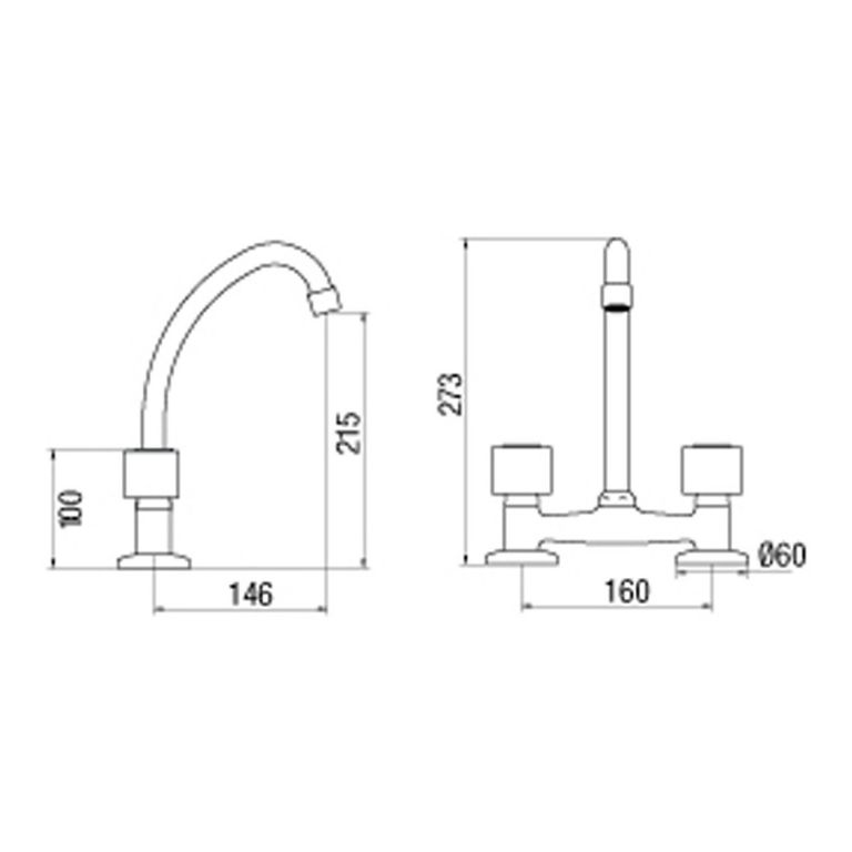 Grifería Piazza Optima Cocina Mesada 5 Años Garantía Metal - Imagen 2