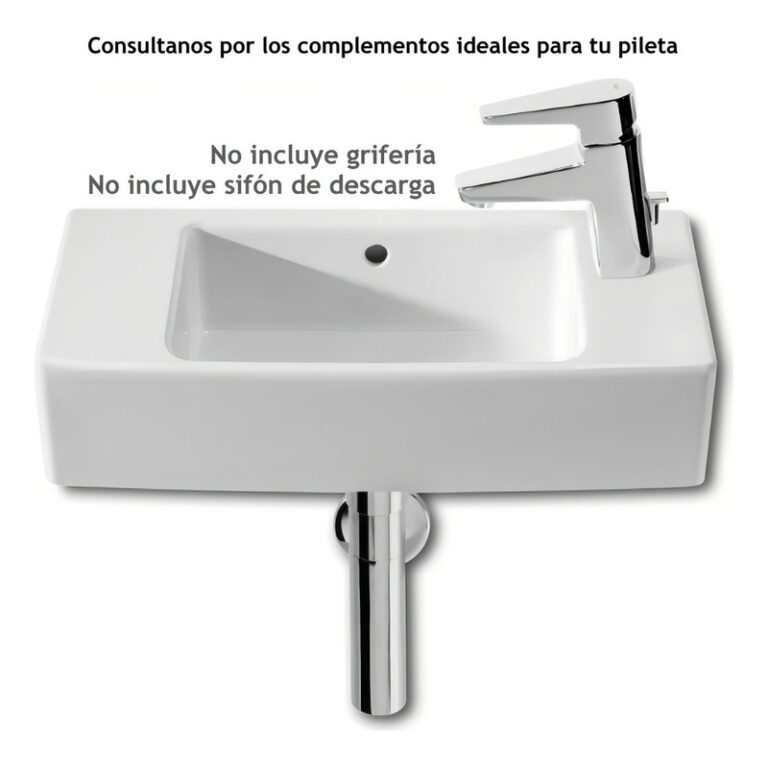 Bacha Roca Hall 500 Mm Colgar O Encimera Lavatorio Derecha - Imagen 3