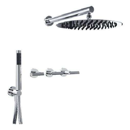 Griferia Hidromet Flat Ducha Dos Vias Con Duchador