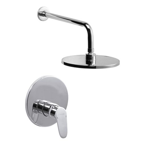 Griferia Piazza Oggi Ducha Sin Transferencia Embutir 10507 Color Plateado Acabado Brillante