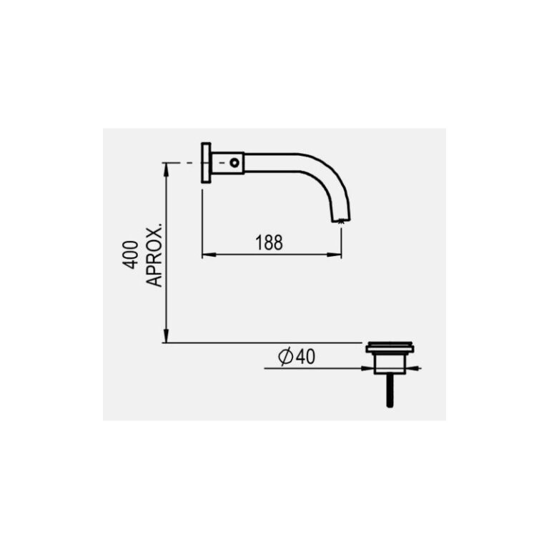 Grifería Hidromet Mini Cromo Lavatorio Pared - 2980crcr - Imagen 3