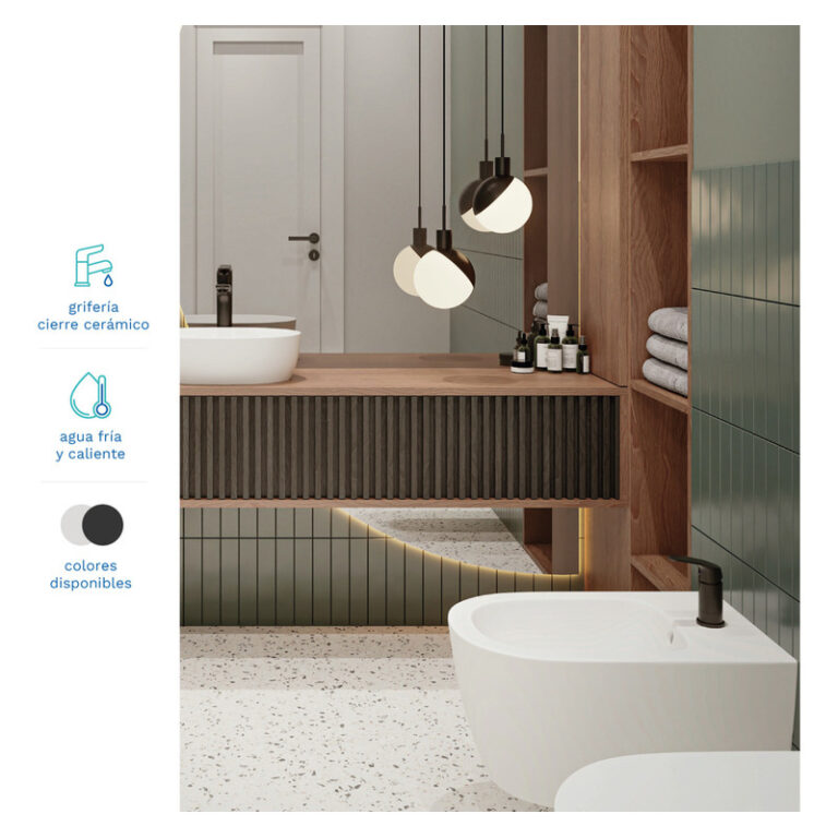 Griferia Vasser Kassia Bidet Negro 11a/1032.ng - Imagen 4