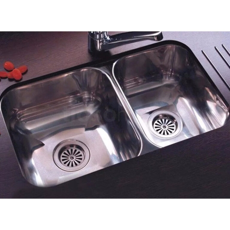 Pileta De Cocina Johnson Doble Acero 430 Rr63 Bajo Mesada - Imagen 6