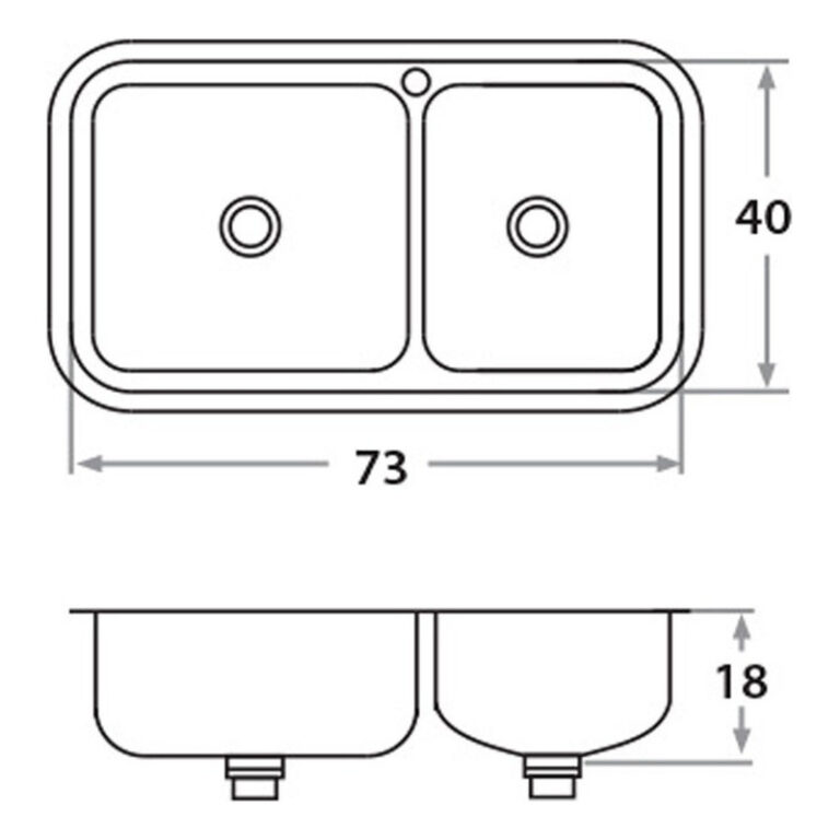 Bacha Cocina Acero Mi Pileta Sobre Mesada Encastrable 345e - Imagen 5