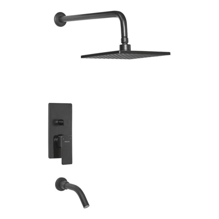 Grifería Peirano Soria Black Negra Ducha Embutir 80-192