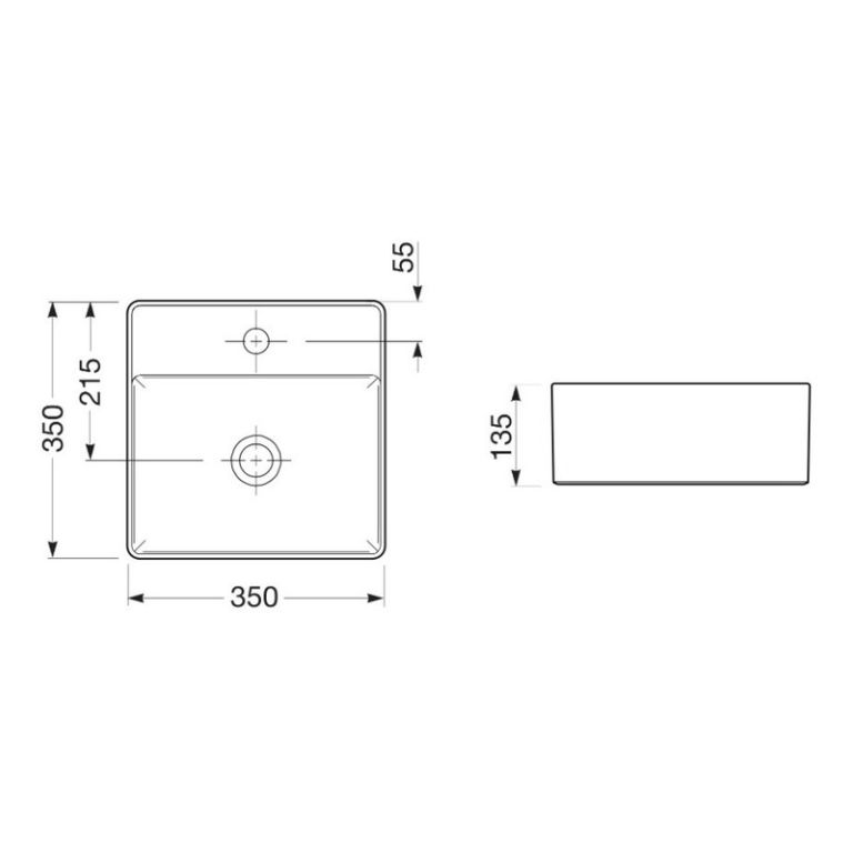 Bacha Roca Kira Plus Cafe Marron Mesada De Apoyo Baño - Imagen 2