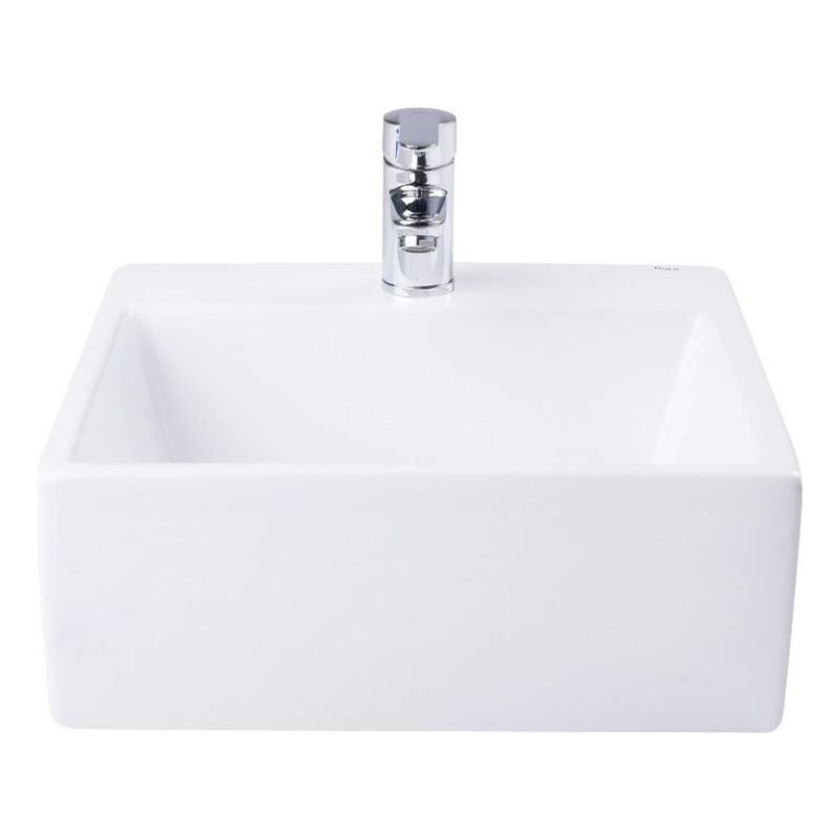 Bacha Roca Lea Semiencastre 410 X 410 Blanco A327a1h000